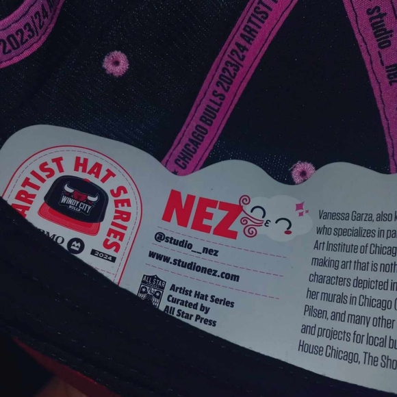 Chicago Bulls BMO Hat Artist Series Windy City Bulls SGA 3/29/2024 - Picture 8 of 9